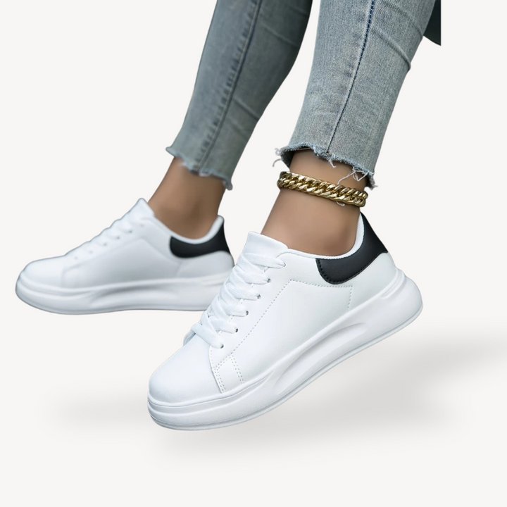 Women's Orthopedic Leather Platform Sneakers | Loravelle