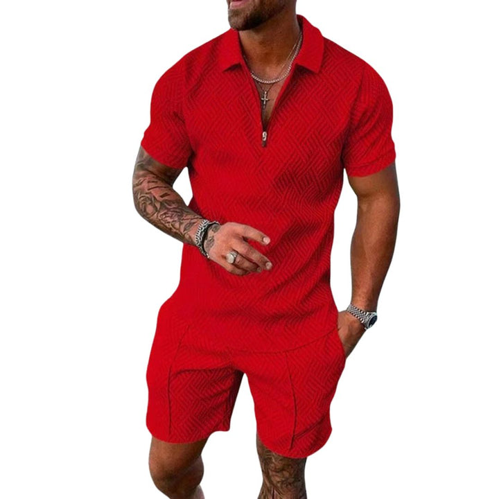 Men's Knit Polo Shorts Set | Loravelle