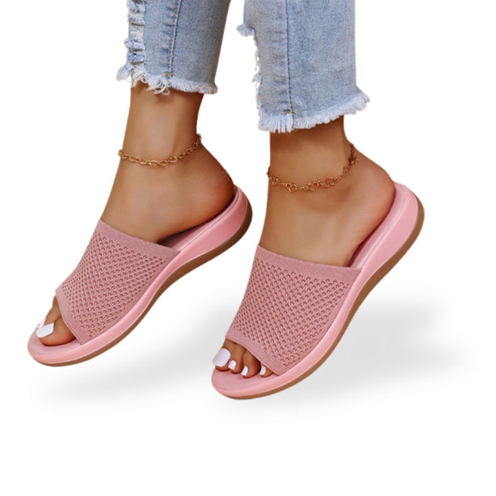 Knit Wedge Orthopedic Slip-on Sandals Women | Loravelle