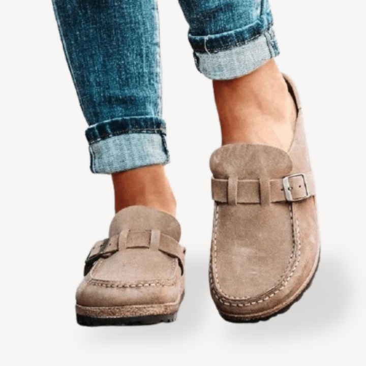 Women's Orthopedic Leather Mules | Loravelle