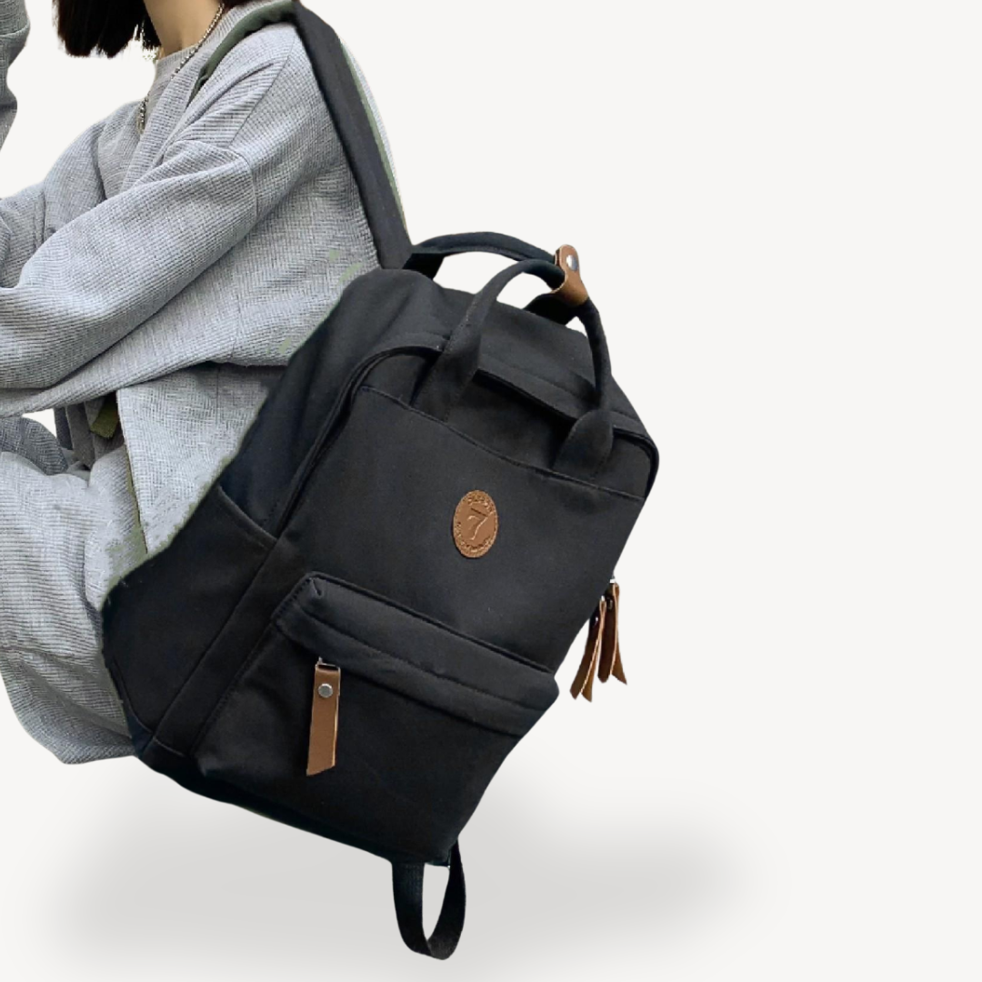 Unisex Canvas School Backpack | Loravelle