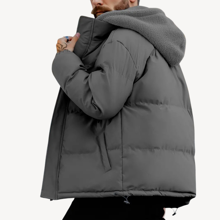 Sherpa-Lined Hooded Puffer Jacket Men | Loravelle