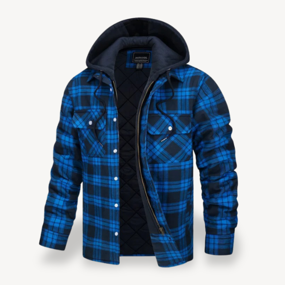 Men's Flannel Hooded Jacket | Loravelle
