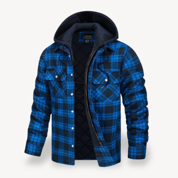Men's Flannel Hooded Jacket | Loravelle
