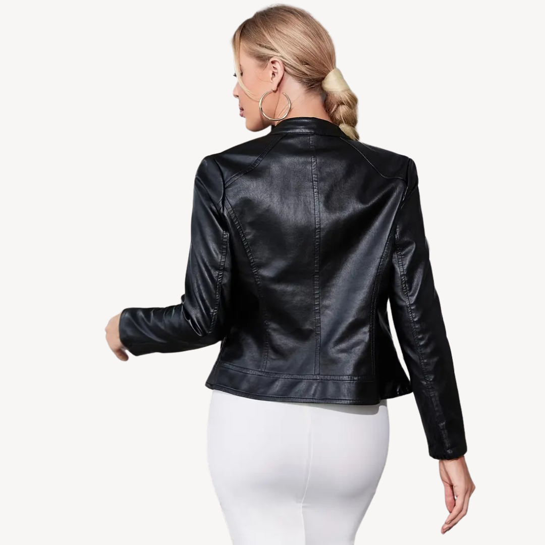 Black Leather Jacket for Women | Loravelle