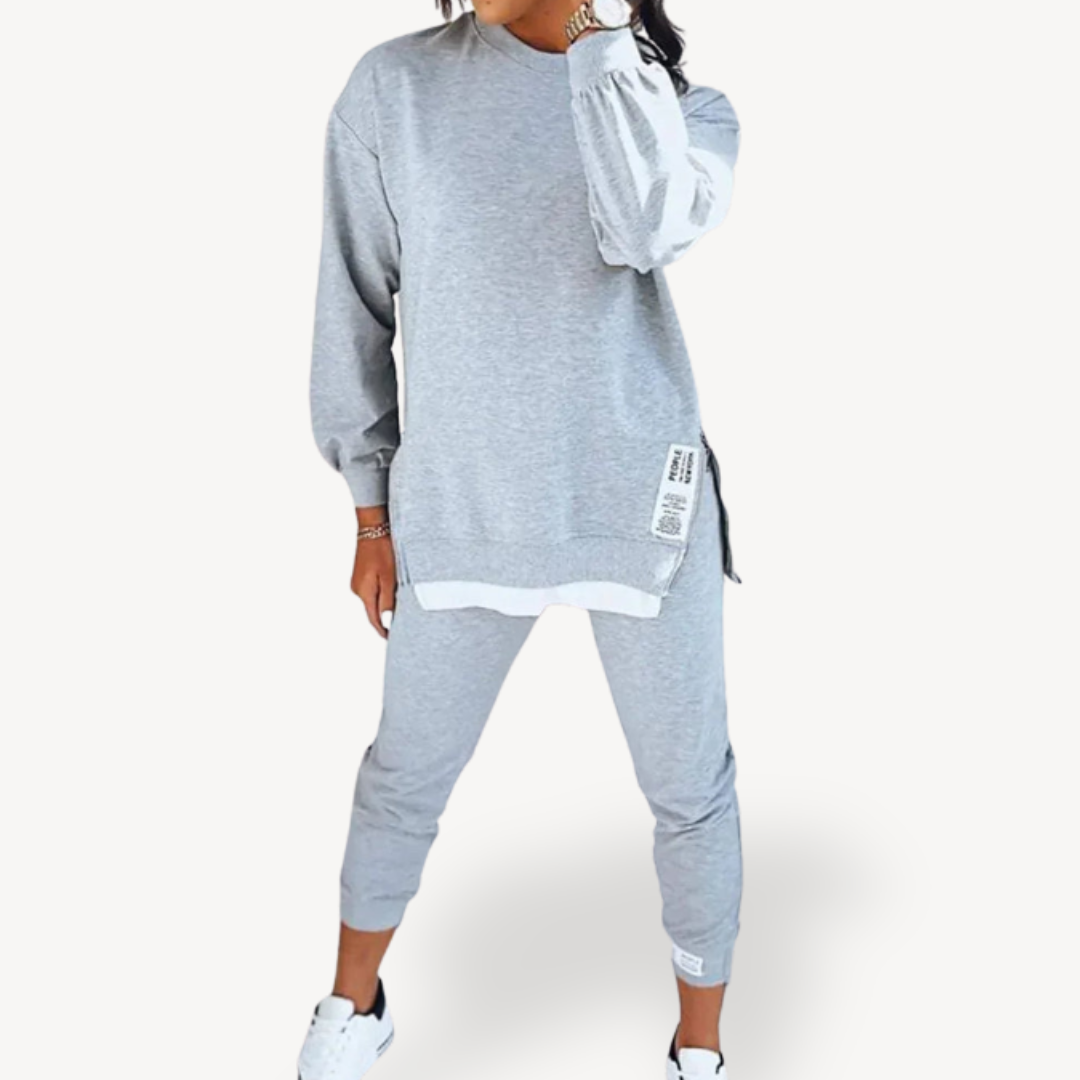 Women's Sweatshirt & Jogger Set Cotton Two-Piece Outfit | Loravelle