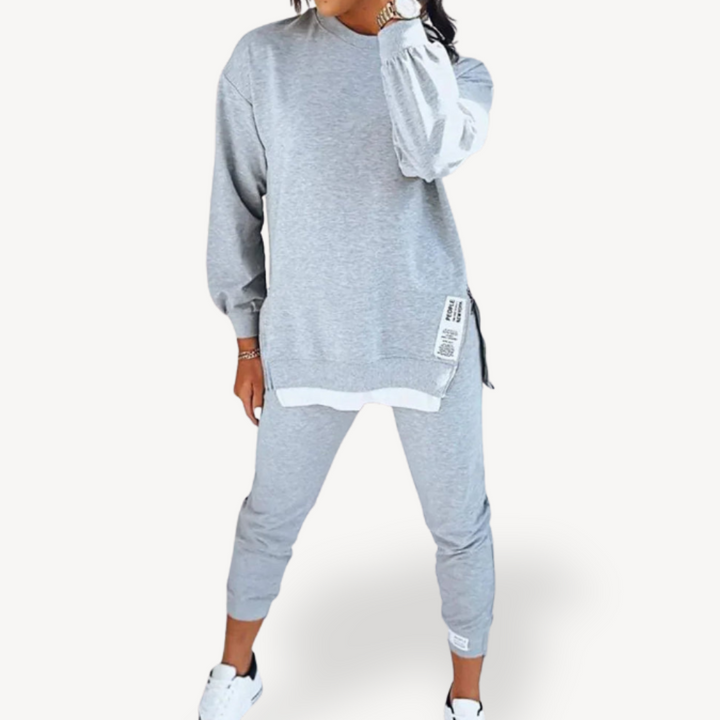 Women's Sweatshirt & Jogger Set Cotton Two-Piece Outfit | Loravelle