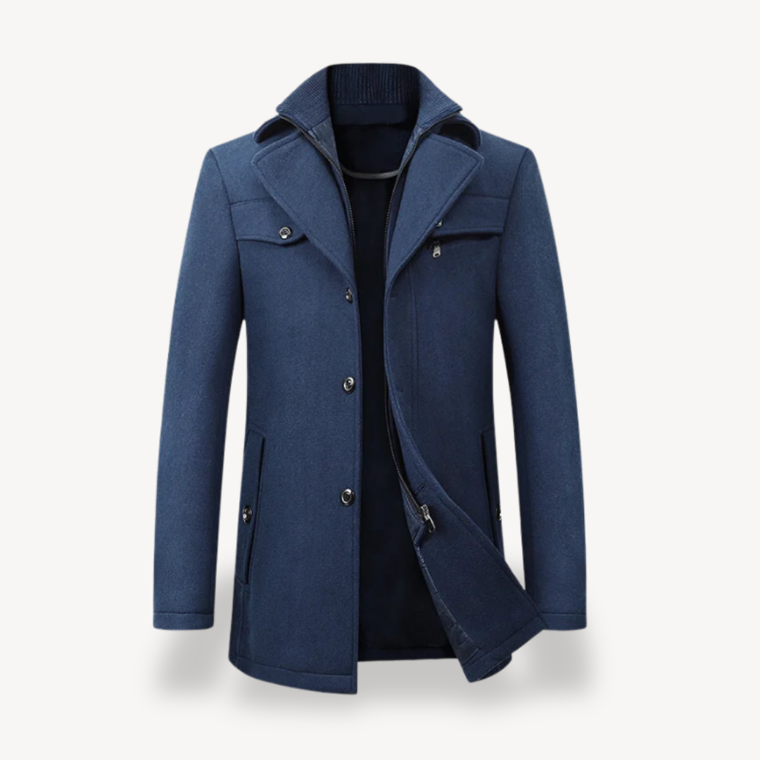 Men's Wool Blend Trench Coat | Loravelle