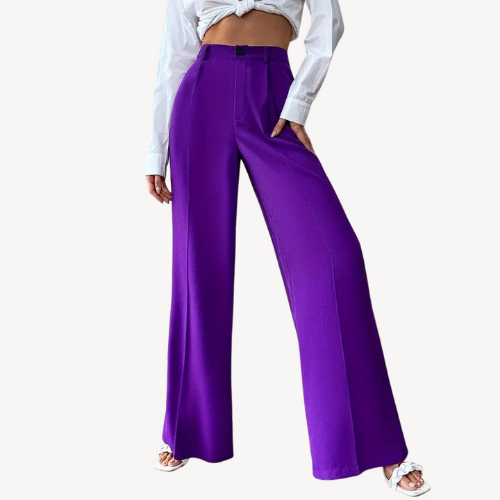 Wide-Legged Purple Trousers | Loravelle