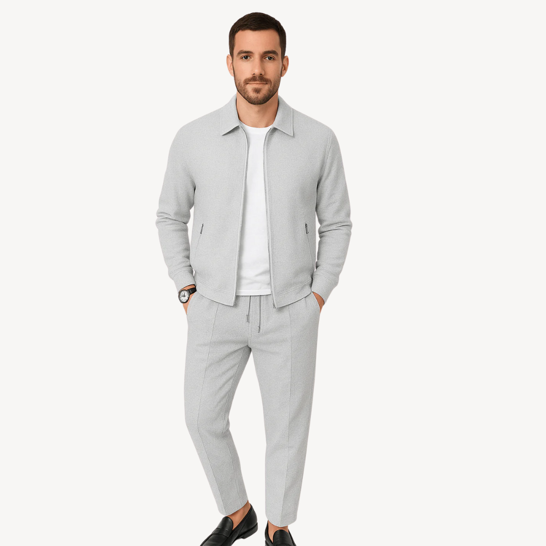 Men’s Cotton Knit Tracksuit Set | Loravelle