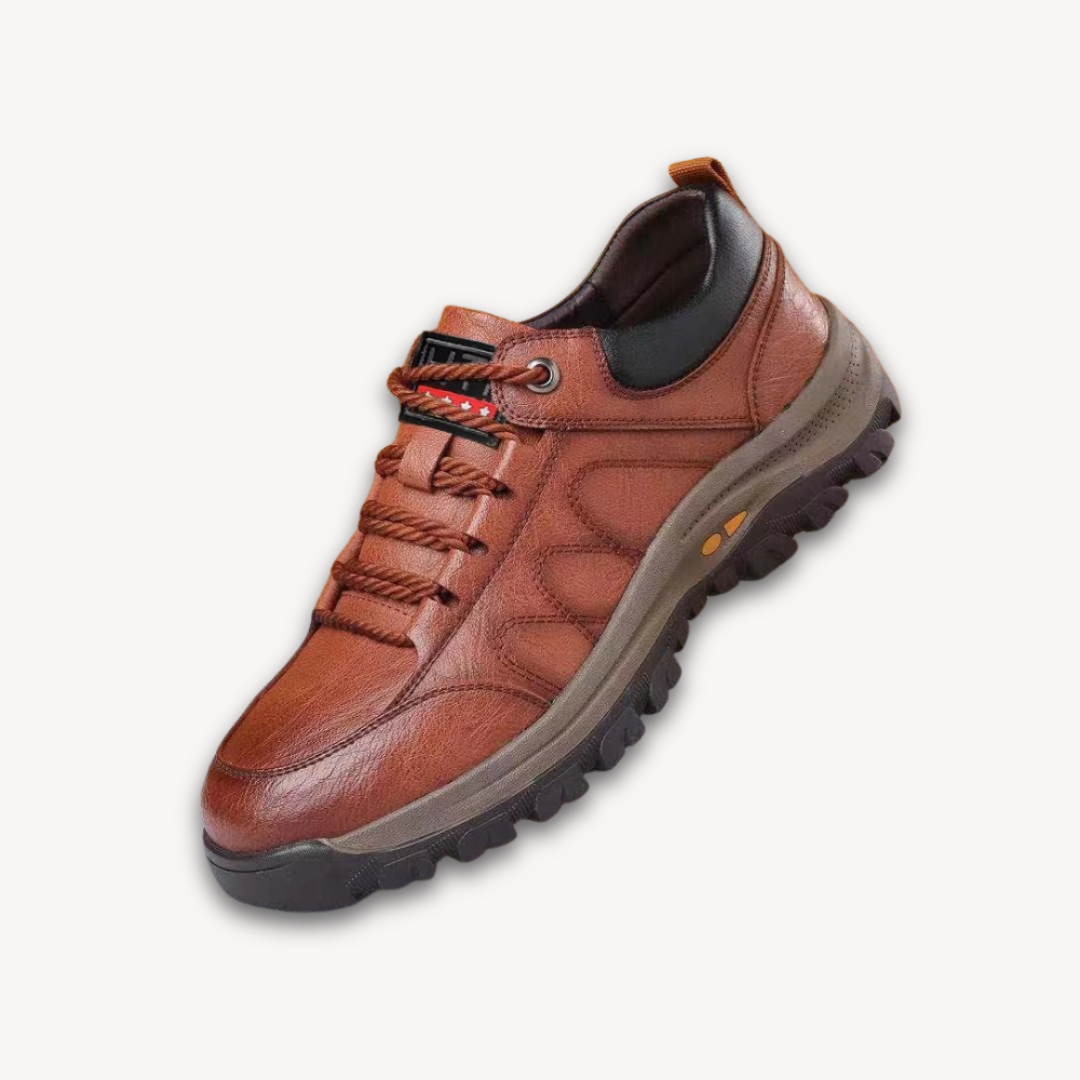 Loravelle | Men's Leather Hiking Sneakers - Durable, Lightweight, Non-Slip Casual Shoes for Outdoor Activities