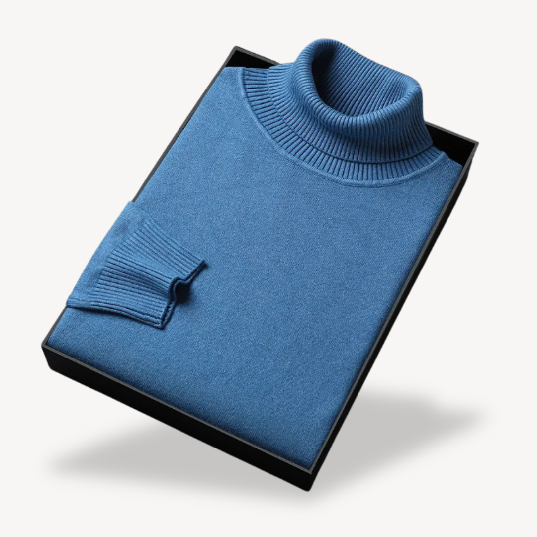 Men’s Turtleneck Wool Blend Sweater | Loravelle