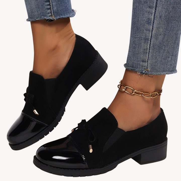 Orthopedic Slip-On Loafers with Bow | Loravelle