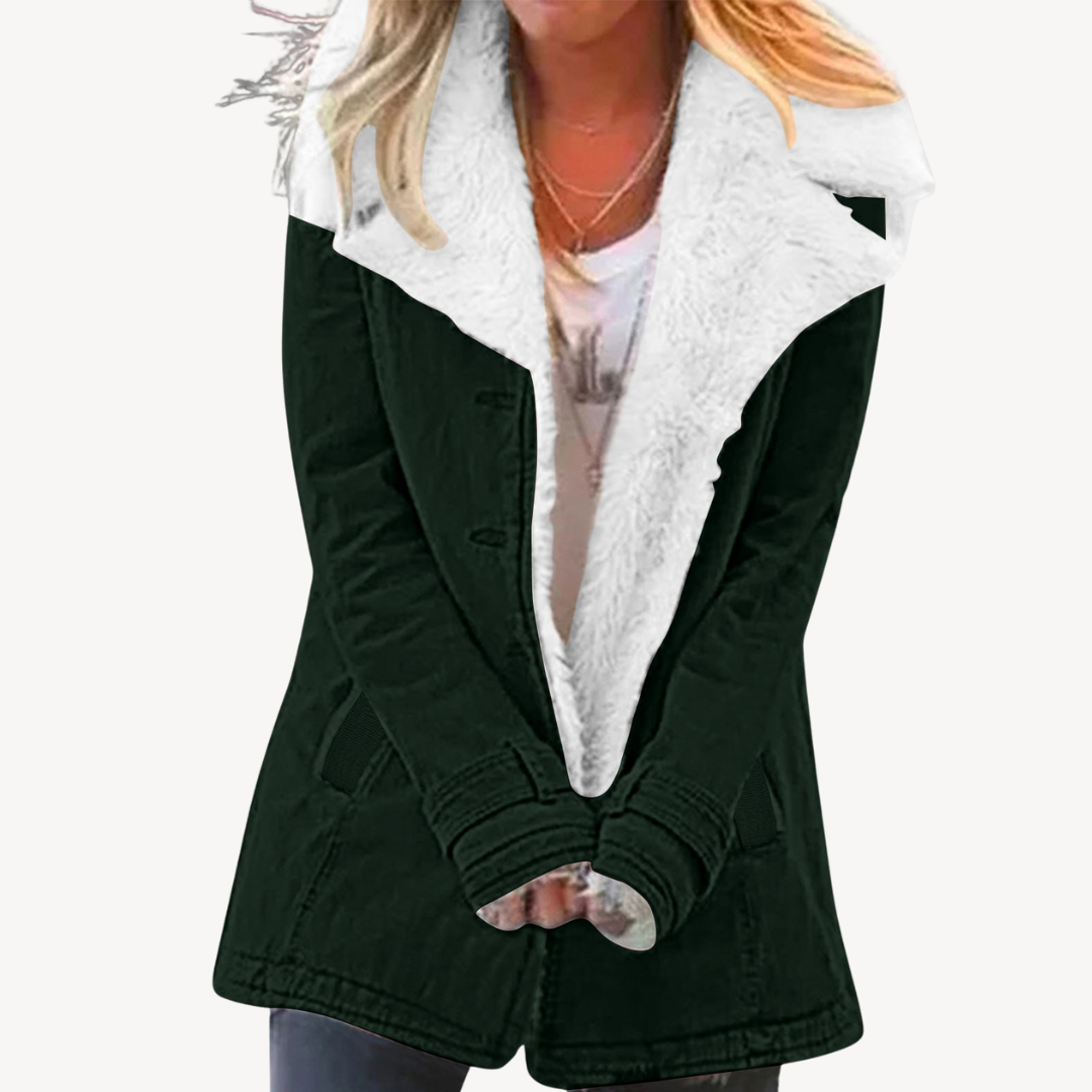Women's Sherpa Lined Denim Jacket | Loravelle