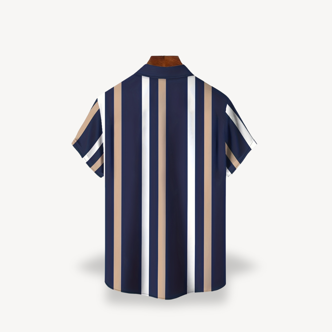 Men's Striped Button-Up Shirt | Loravelle
