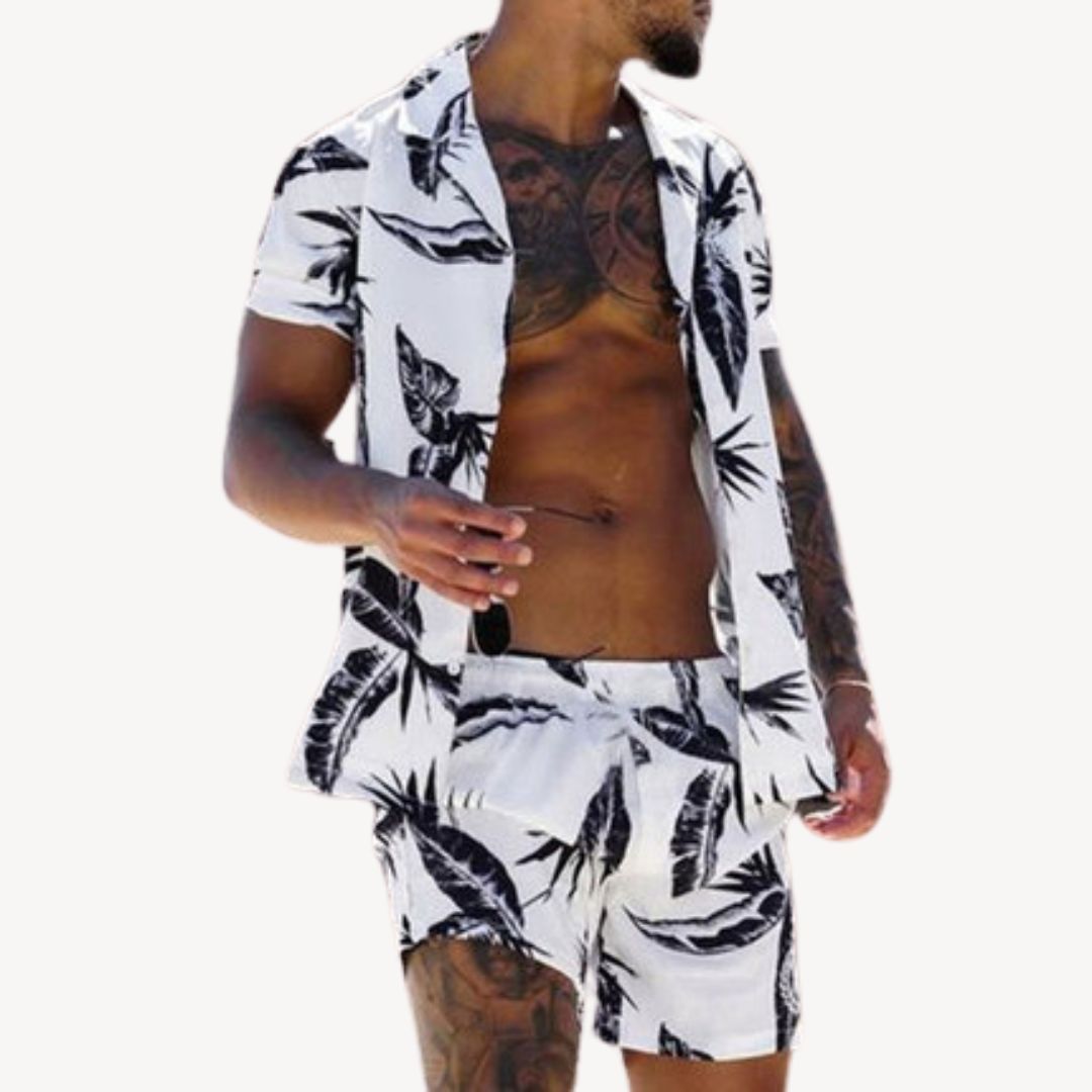 Vacation Print Short Sleeve Shirt Men | Loravelle