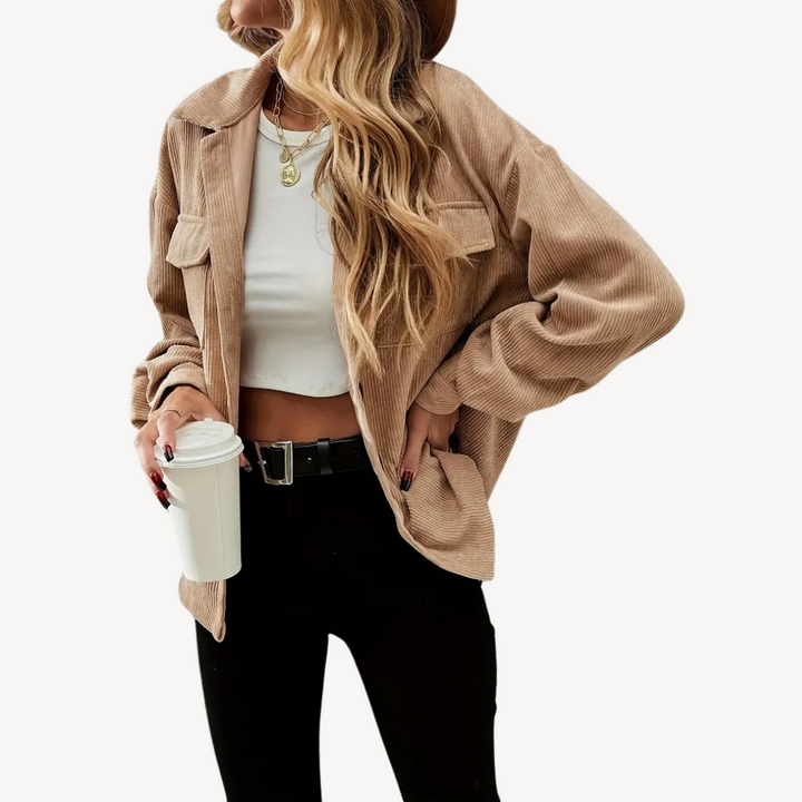 Women's Corduroy Button-Down Jacket | Loravelle