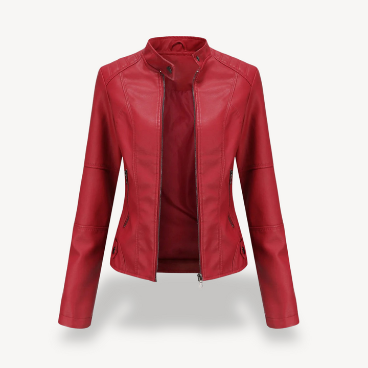 Women's Faux Leather Biker Jacket | Loravelle