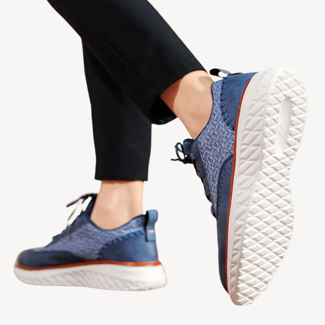 Men's Orthopedic Leather Casual Sneakers | Loravelle