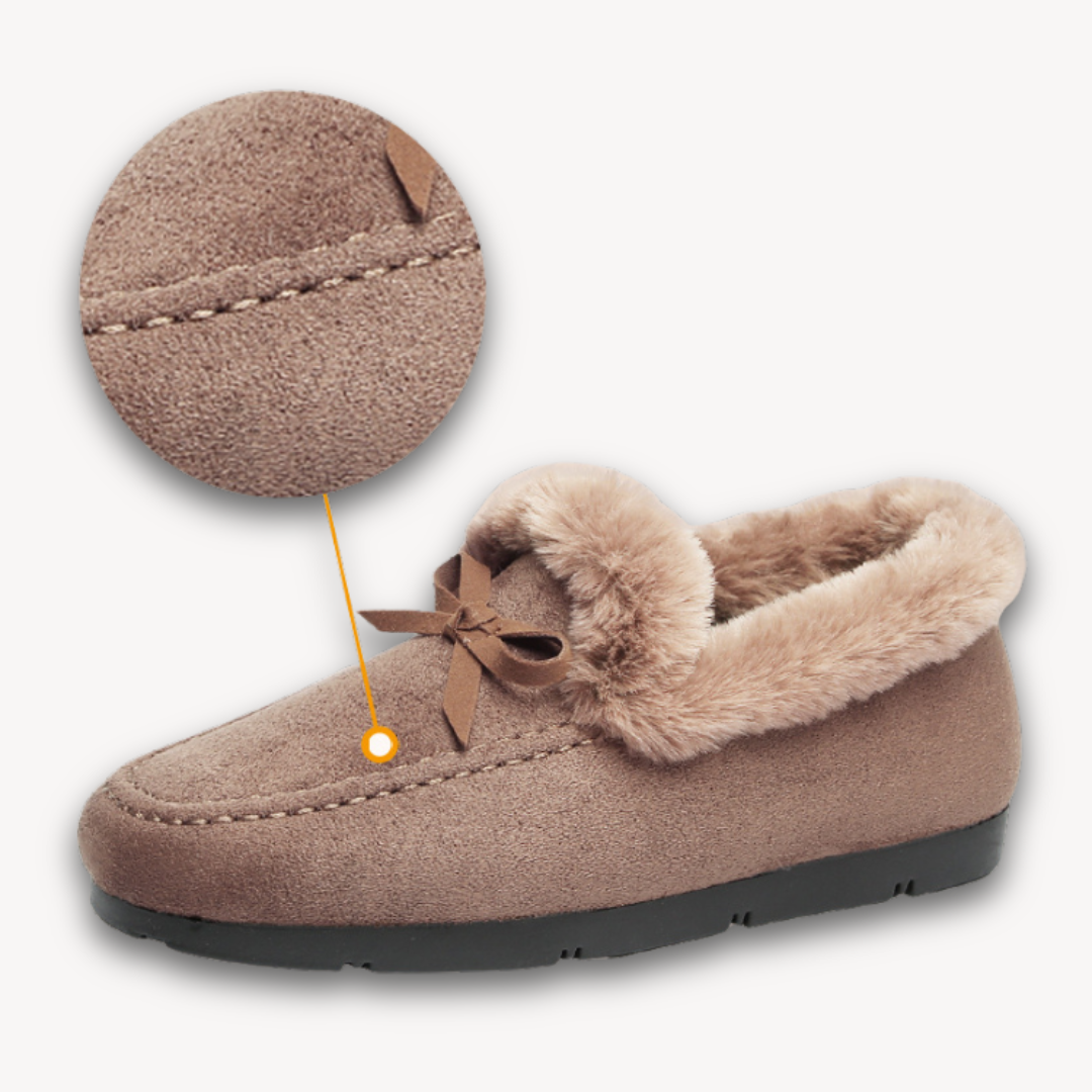 Loravelle | Women's Cozy Luxe Fur-Lined Moccasins