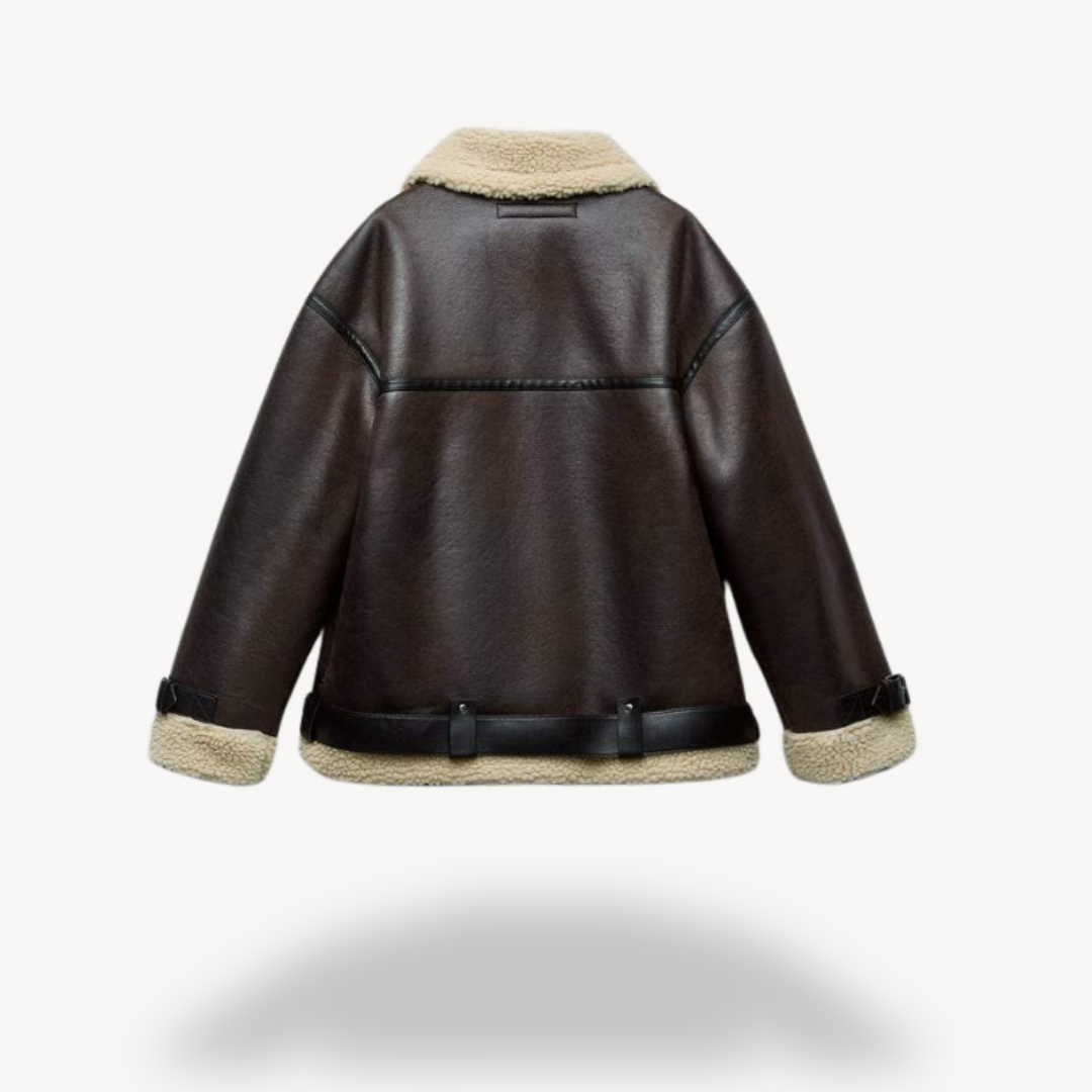 Shearling Biker Jacket for Women | Loravelle