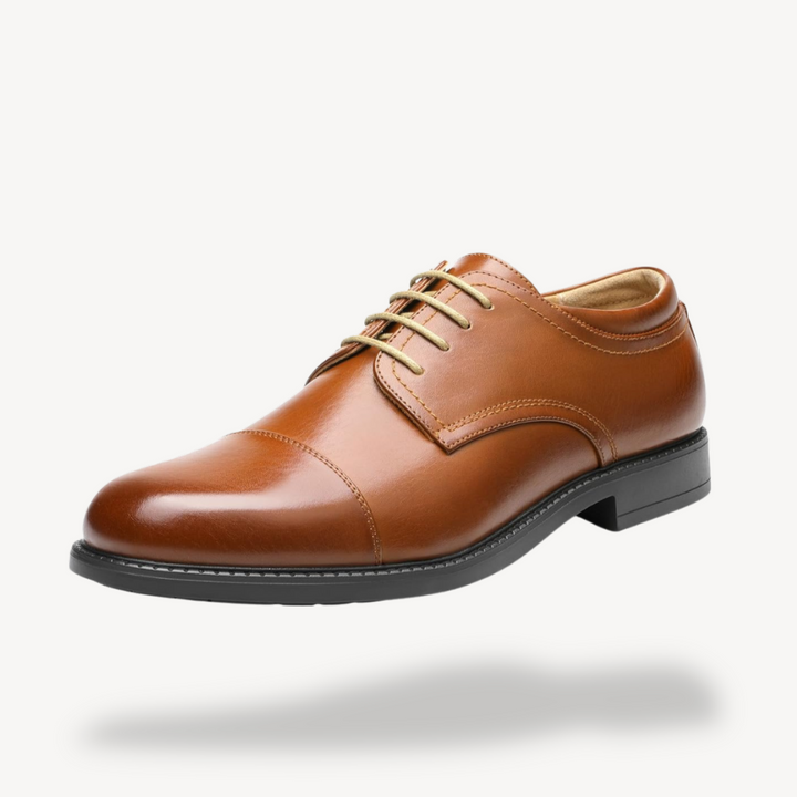 Men's Orthopedic Brown Leather Oxford Dress Shoes | Loravelle