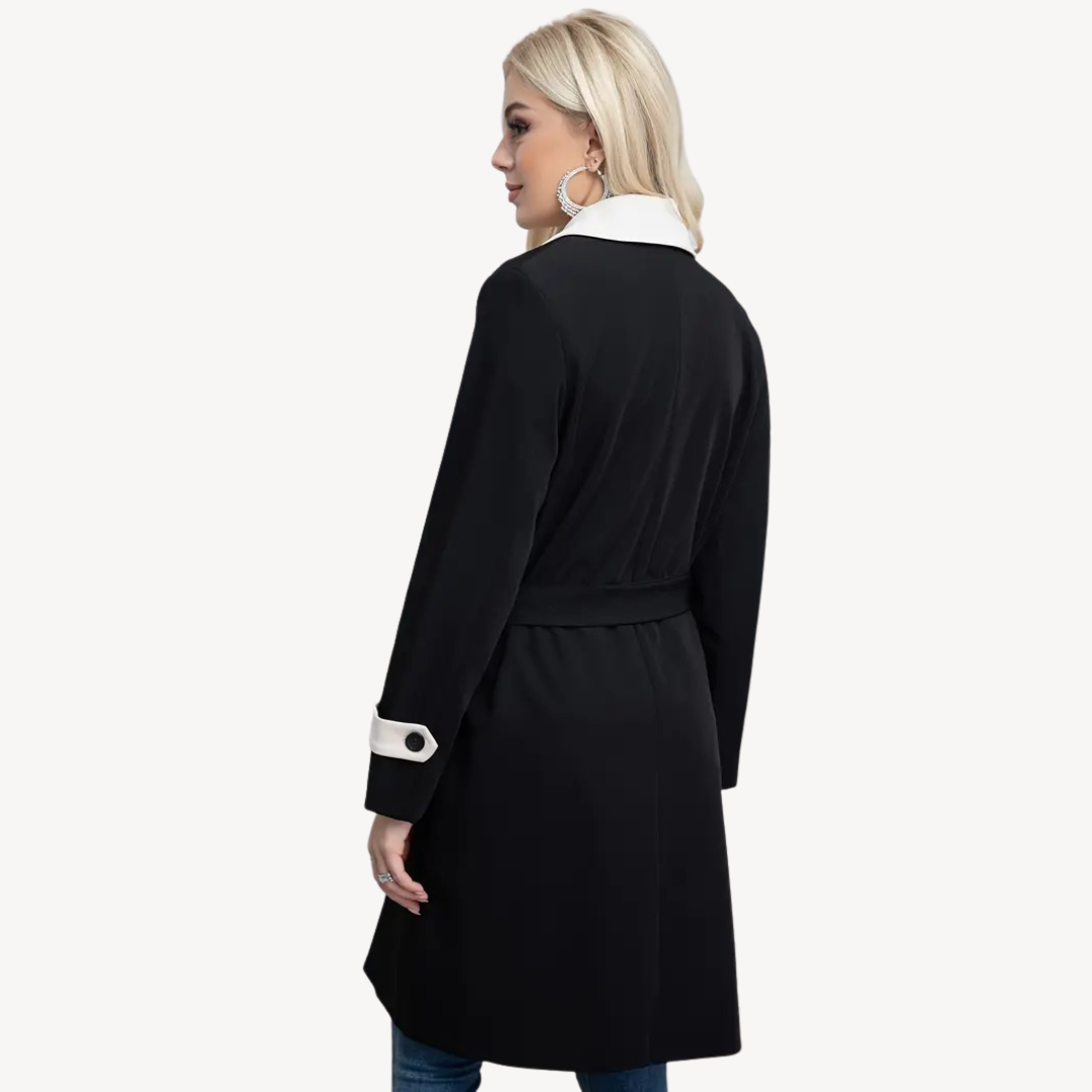 Women's Two Tone Long Sleeve Trench Coat | Loravelle