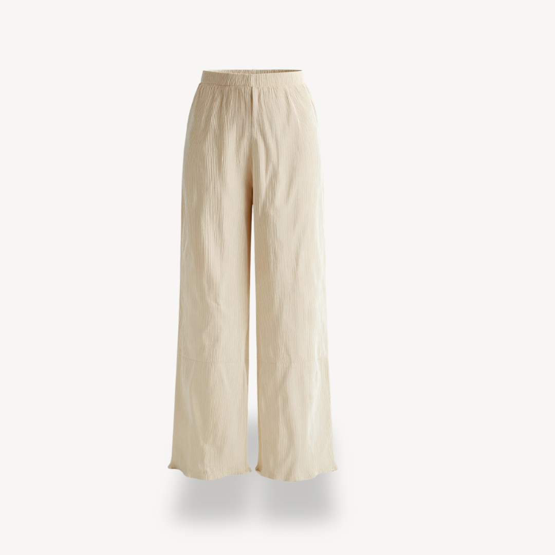 High-Neck Pleated Knit Two-Piece Set Women | Loravelle