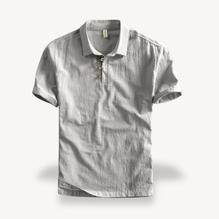Casual Linen Polo Shirt Men | Loravelle