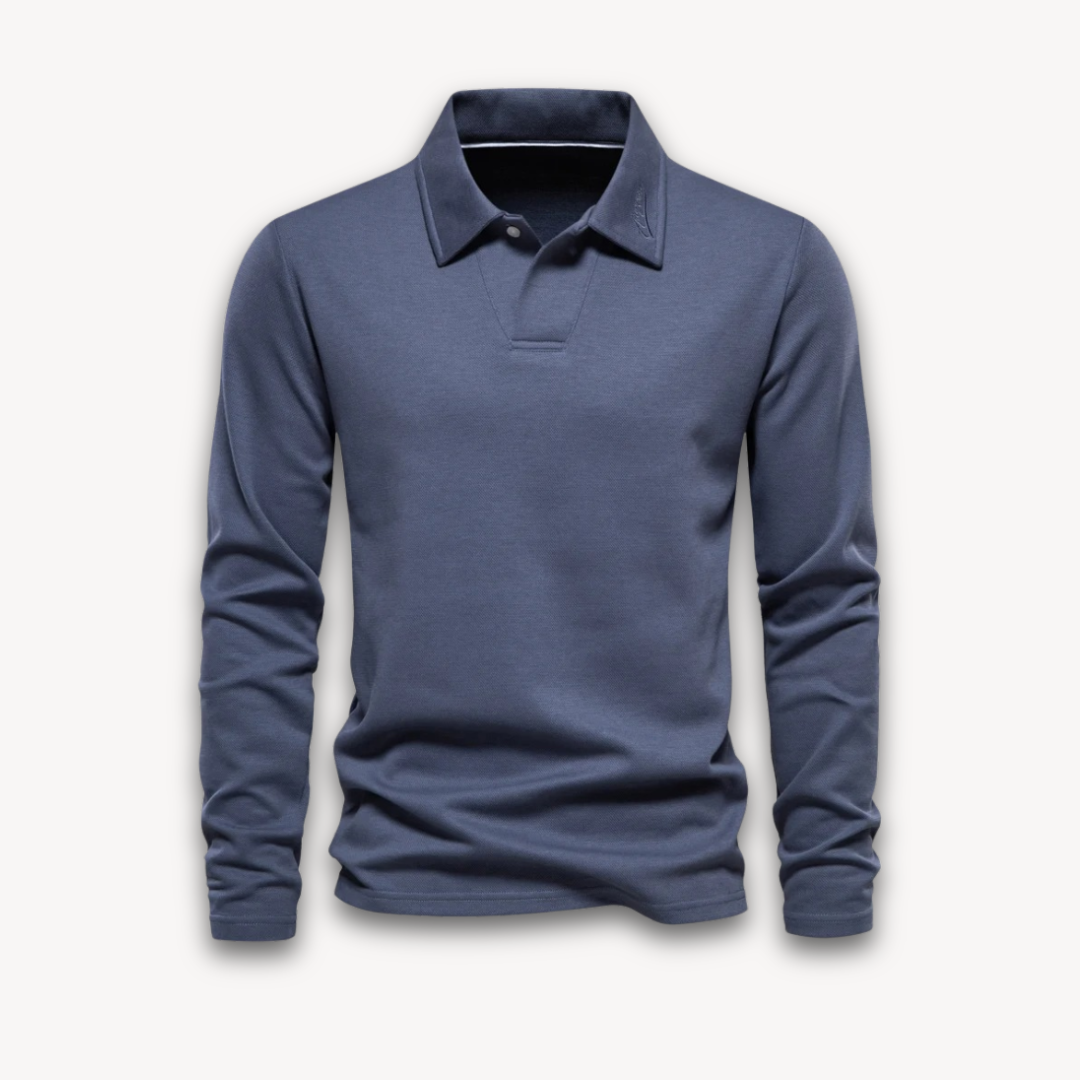 Loravelle | Men's Embroidery Polo Shirt - Fashion Turn-Down Collar Casual Luxury Golf Shirt