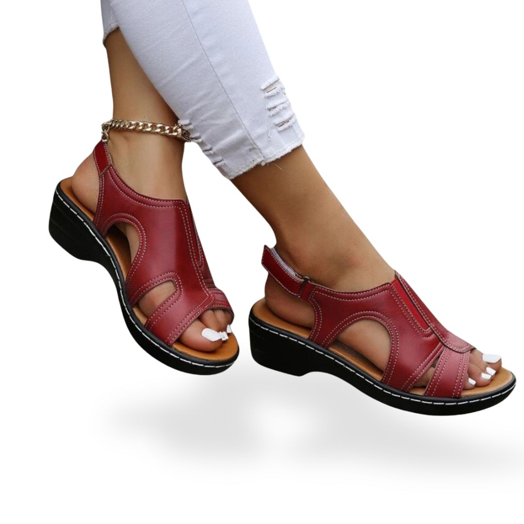 Leather Orthopedic Sandals Women | Loravelle