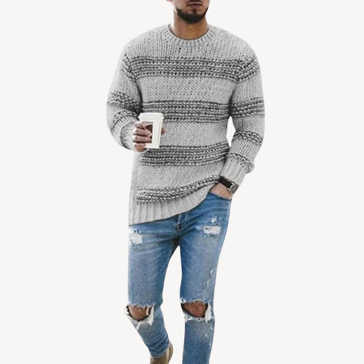 Men's Striped Knitted Sweater | Loravelle