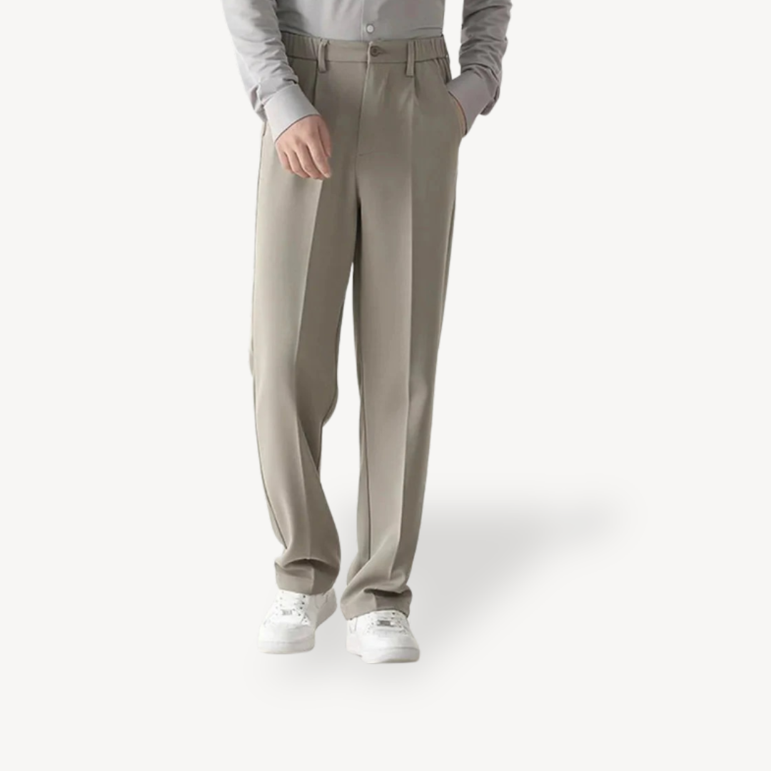 Men’s Wide-Leg Trousers Polyester Tailored Fit | Loravelle