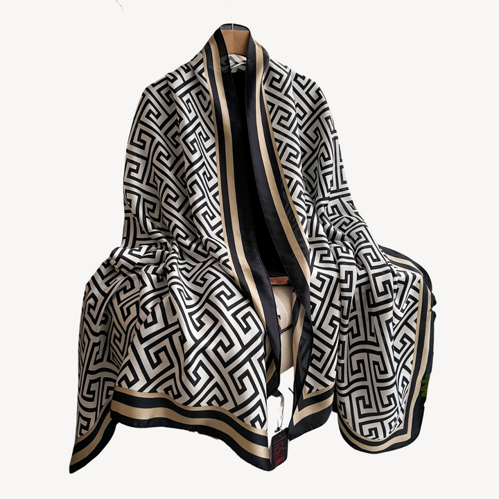 Women's Geometric Print Polyester Scarf | Loravelle