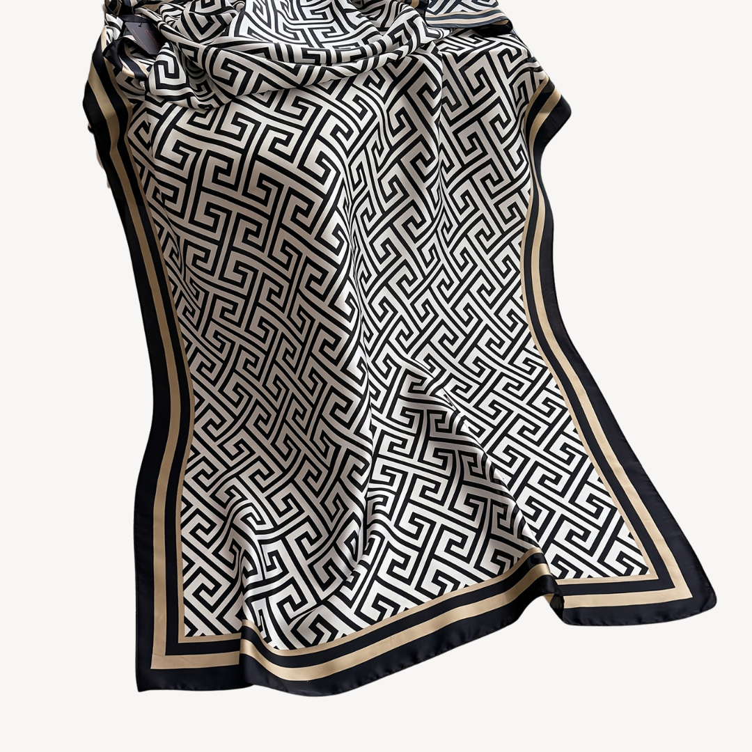 Women's Geometric Print Polyester Scarf | Loravelle