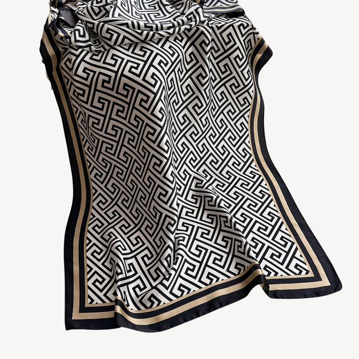 Women's Geometric Print Polyester Scarf | Loravelle