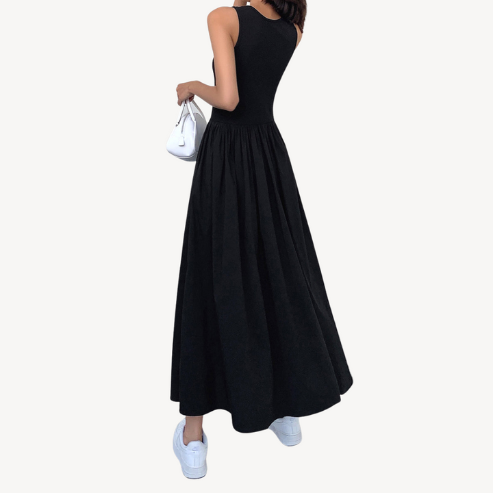 Women’s Solid Sleeveless A-line Maxi Dress | Loravelle