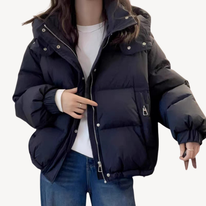 Puffer Jacket with Hood for Women | Loravelle