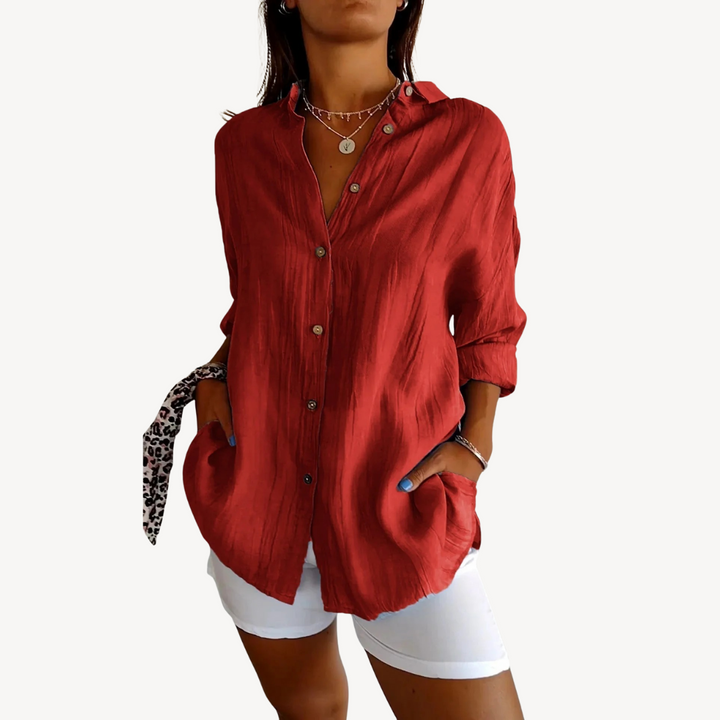 Button-Up Casual Blouse Women | Loravelle