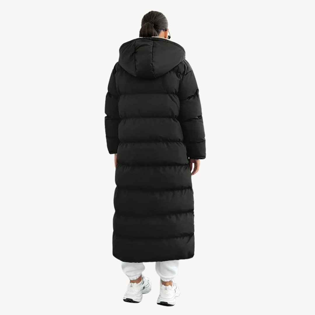 Women’s Black Hooded Puffer Coat | Loravelle