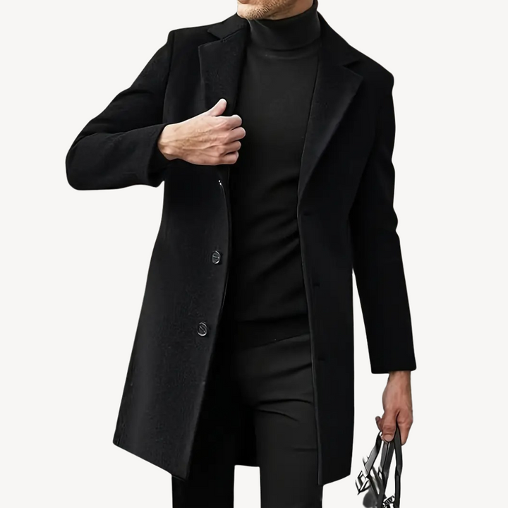 Men's Classic Wool Blend Coat | Loravelle