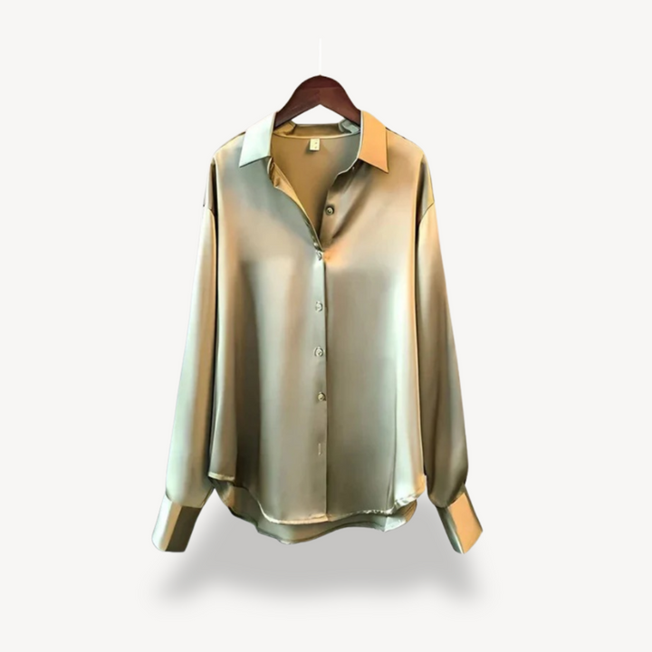 Silk-Like Blouse Long Sleeve Women | Loravelle