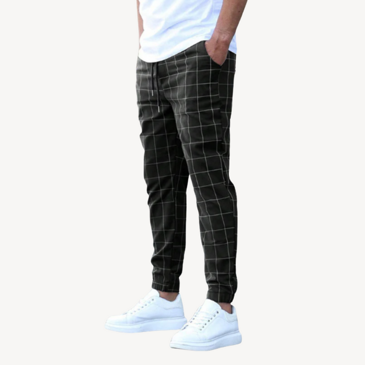 Men’s Plaid Slim Fit Jogger | Loravelle