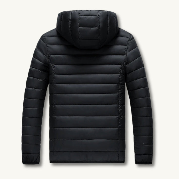 Loravelle | Men's Padded Autumn Jacket with Detachable Hood