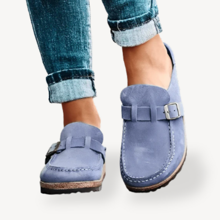 Women's Orthopedic Leather Mules | Loravelle