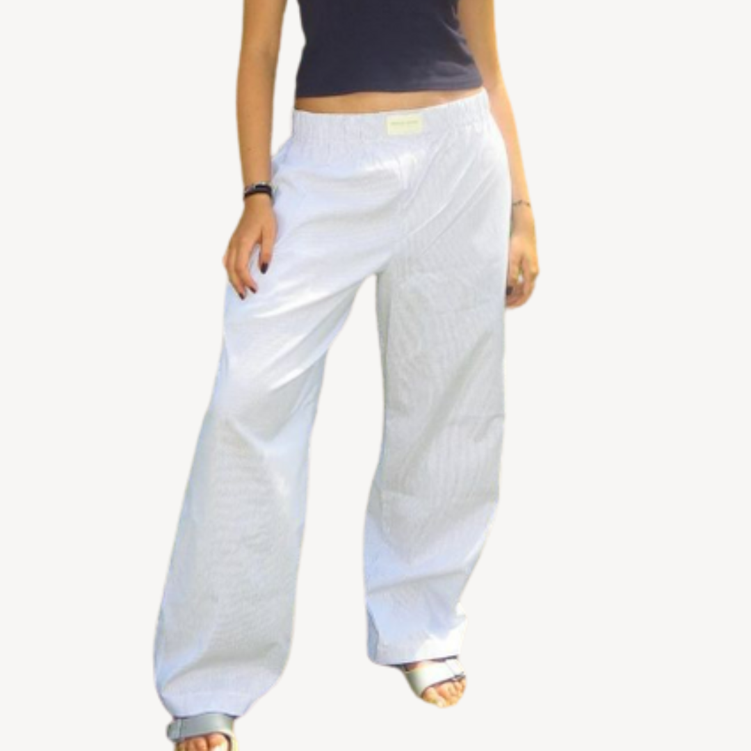 Women’s Summer Eyelet Cotton Pants | Loravelle