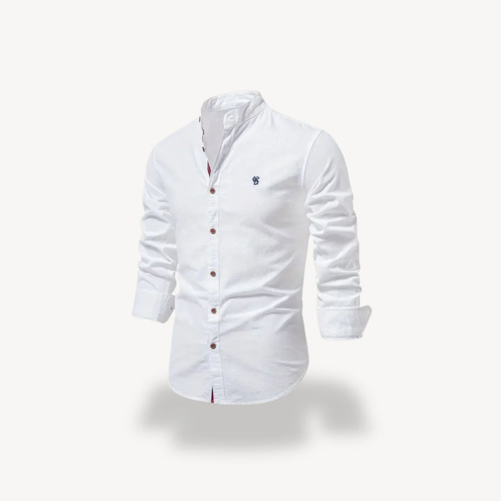 Men's Casual Mandarin Collar Shirt | Loravelle