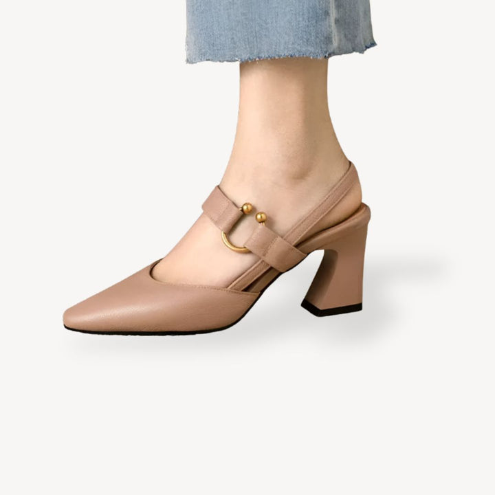 Leather Orthopedic Slingbacks Women | Loravelle