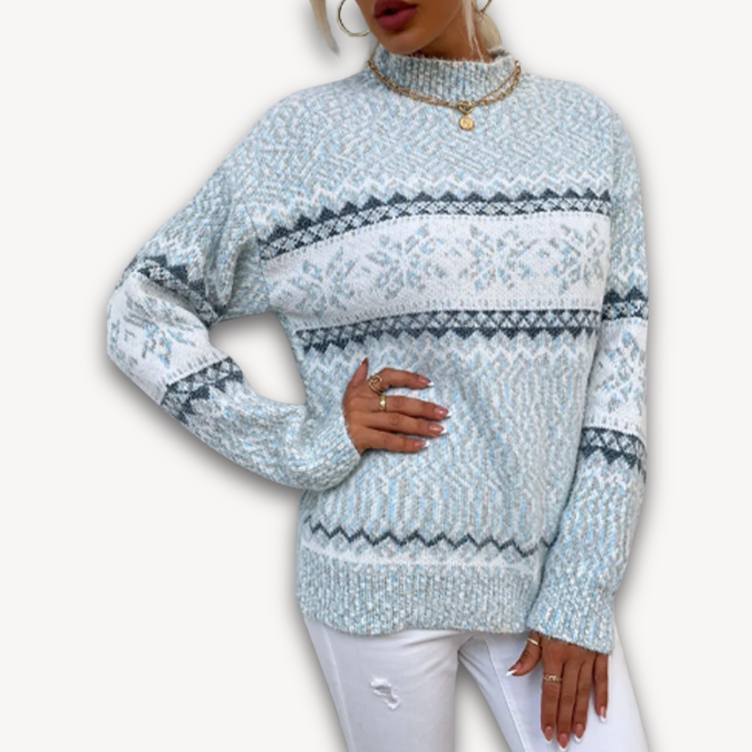 Loravelle | Women's Winter Nordic Knit Sweater - Cozy Acrylic Blend for Cold Days