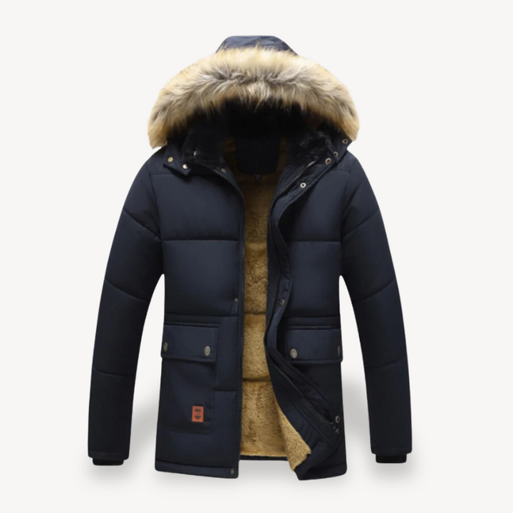 Men’s Faux Fur-Lined Parka Jacket | Loravelle